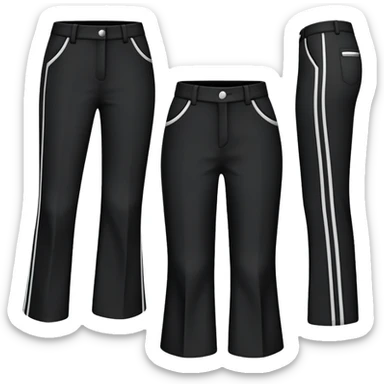 Bootcut black banding pants sticker