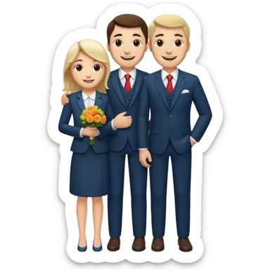 father marrying a couple sticker
