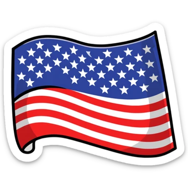 United States flag sticker