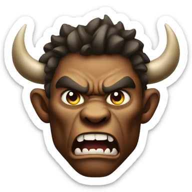 Minotaur angry sticker