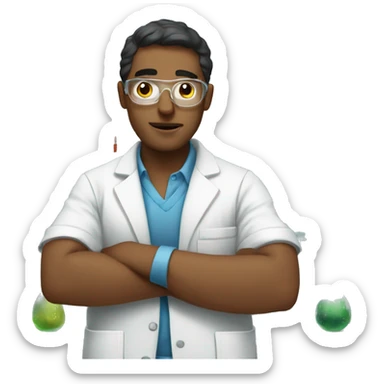 guy in laboratory sticker
