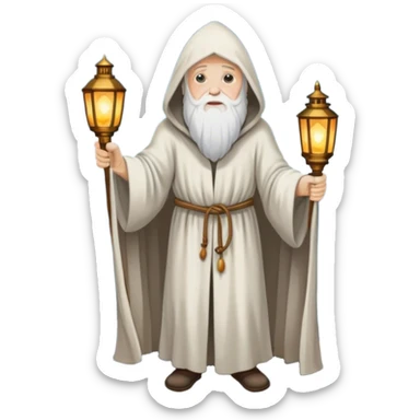 Tarot Card with the hermit on it sticker