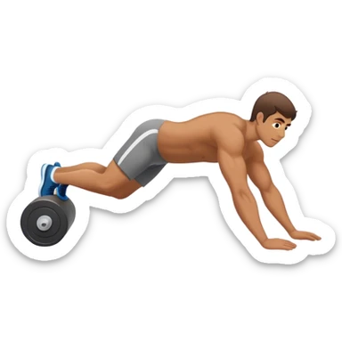 gym guy foam-rolling sticker