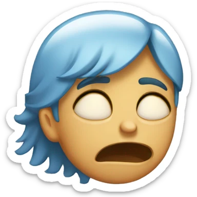 Funny crying breakdown emoji sticker