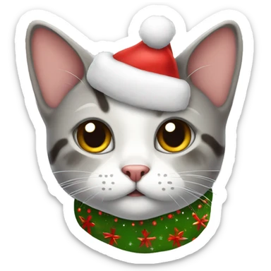 Cute Christmas cat  sticker