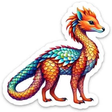 Colorful exotic Falvie-Fionbri, full body sticker