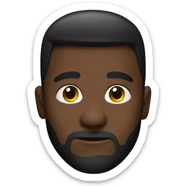 a man with a dark T-shirt with bright skin that winks sticker