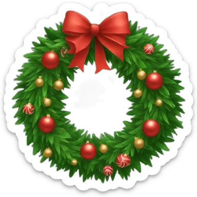 Christmas wreath sticker