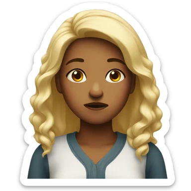 Annoyed girl  sticker