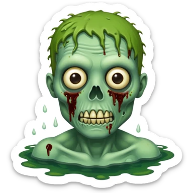 Green Zombie ponda sticker