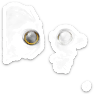 Dark Brown Siberian kitten face sticker