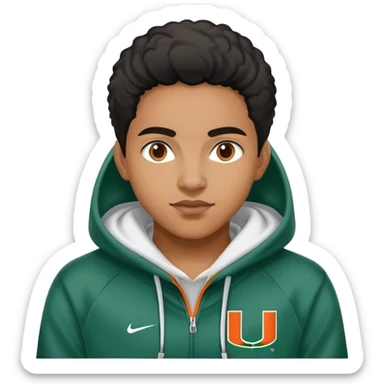University of Miami, crane in hoodie sticker