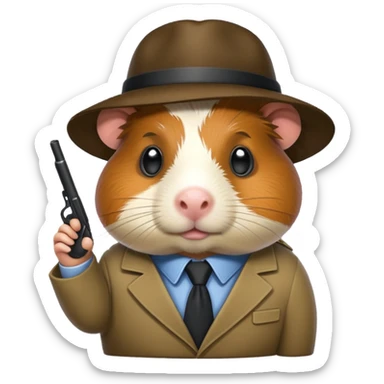detective guinea pig sticker