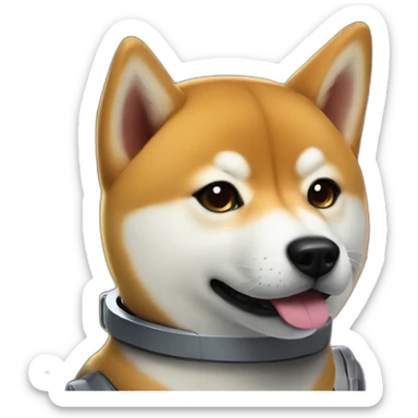 Space cadet Shiba Inu sticker