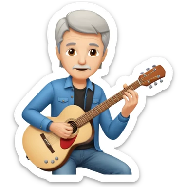 Gitarrist 60 Jahre, jung geblieben  sticker