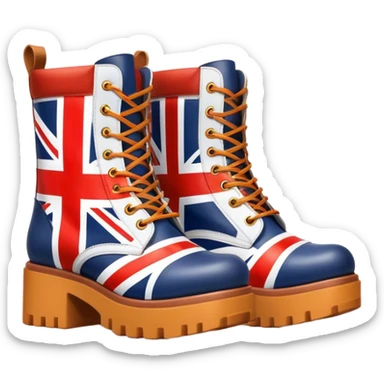 Union Jack flag platform boots ginger spice sticker