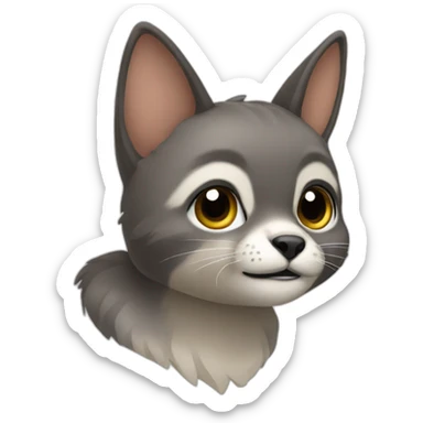 mapache hembra con un laso sticker