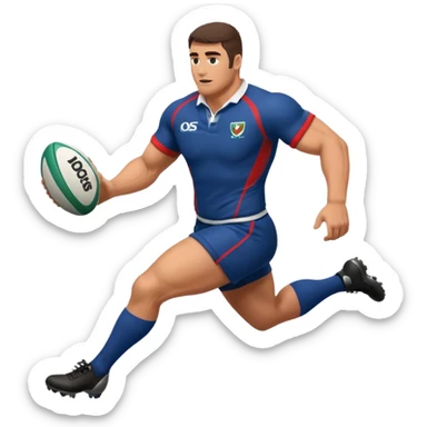 player kicking  rugby ball sticker