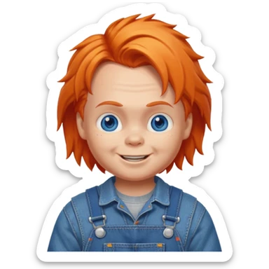 Quiero que me crees un emoji de Chucky sticker
