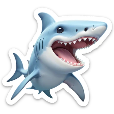 Cinematic Cute Yawning Hammerhead Shark Portrait Emoji, Head tilted slightly with a dramatic, wide-open yawn, showcasing its unique hammer-shaped head with relaxed, drooping fins and sleepy, half-closed eyes, Simplified yet irresistibly adorable features, highly detailed, glowing with a soft, cozy oceanic glow, high shine, relaxed yet expressive, stylized with a hint of whimsical aquatic ease, soft glowing outline, capturing the essence of a drowsy yet affectionate hammerhead that appears ready to stretch and yawn its way out of the screen! sticker