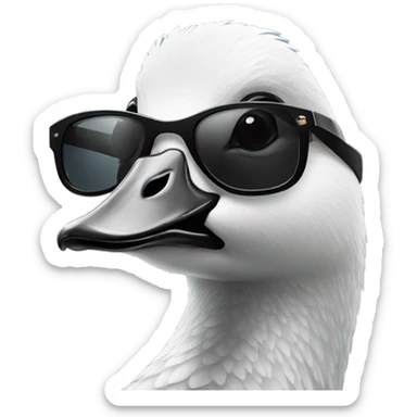 Goose in sunglasses  sticker