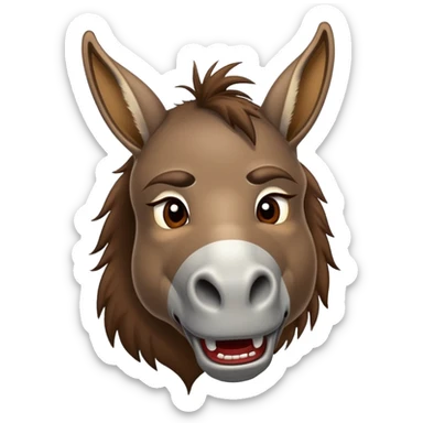 Donkey saying fuck you sticker