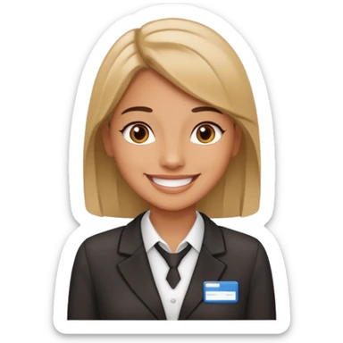 hotel receptionist sticker