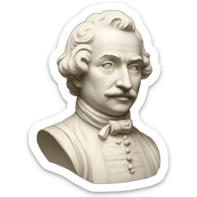 Montaigne Plaster Bust sticker