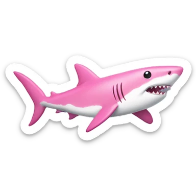 Pink shark  sticker