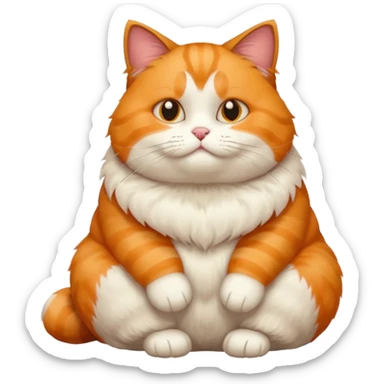 Fat cat sticker