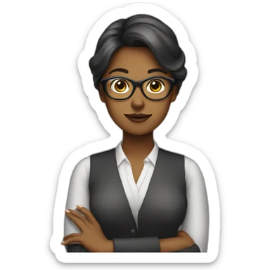 Social media manager lady sticker