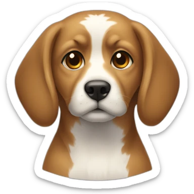 Chien-tête-fille sticker