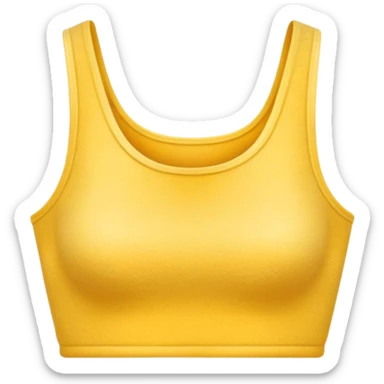 super realistic isolated yellow cashmere crop top sticker
