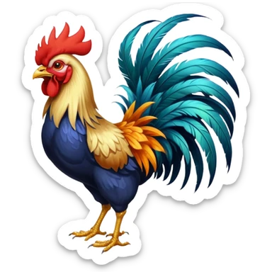 Gallo de pelea desafiante sticker