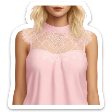  pink top with lace sticker