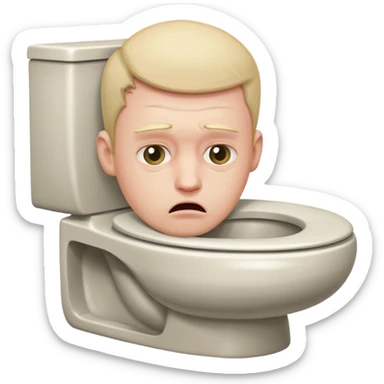 Random guys head sticking out of a toilet sticker