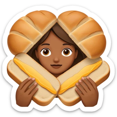 A human sandwich sticker