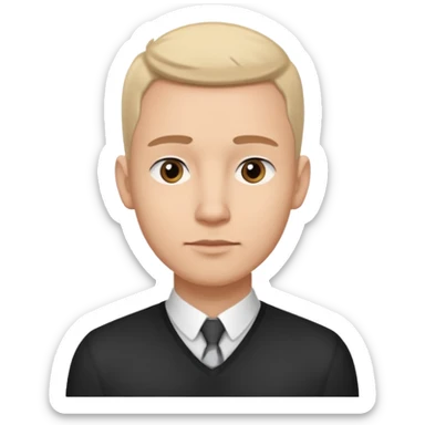 man wearing a black strap watch portrait, head and shoulders only, long face shape, sharp nose, calm expression, black strap watch on wrist, 3D cartoon, mobile game icon style, clean background, no text, no watermark
 sticker