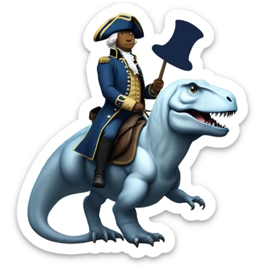 George Washington on T-Rex sticker