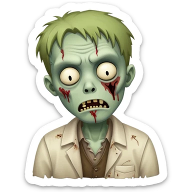 sleepy zombie clerk sticker
