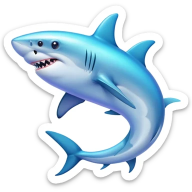 Shark mix with dolphin and a butterfly  sticker