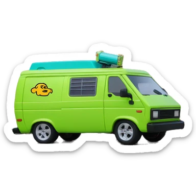 Scooby and the meddling kids rc van sticker