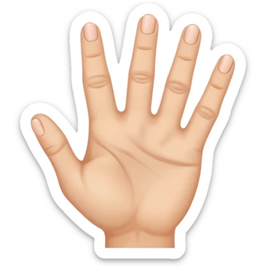 Une main avec 5 doigts et les deux doigts du milieu sont les seuls à ne pas être recourbés sticker