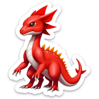  Cute Guilmon-Latias-Salandit-Fakémon-hybrid-creature (full body)  sticker