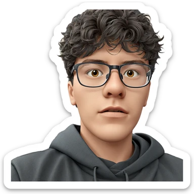 realistic portrait of a boy sticker