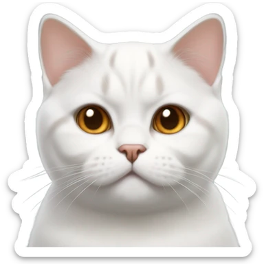 White british short hair cat sticker