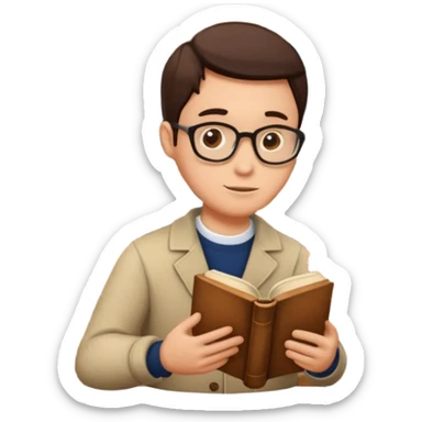 Reader + stack of books, Library Visitor. sticker