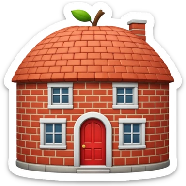 house no trees  not wooden like an apple emoji sticker