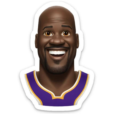 Excited shaquille o'neal sticker