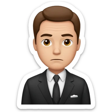 a salesman without a smile sticker
